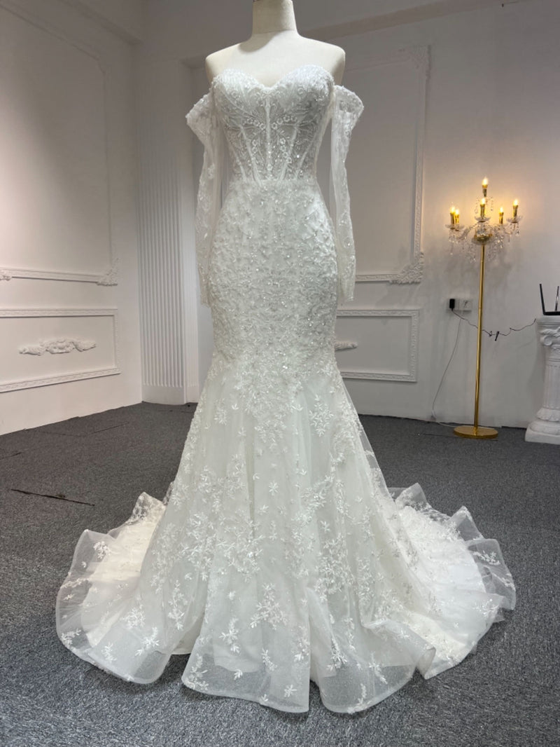 AH602 OEM#AH602 SEXY FULL LACE MERMAID - wholesale wedding dress