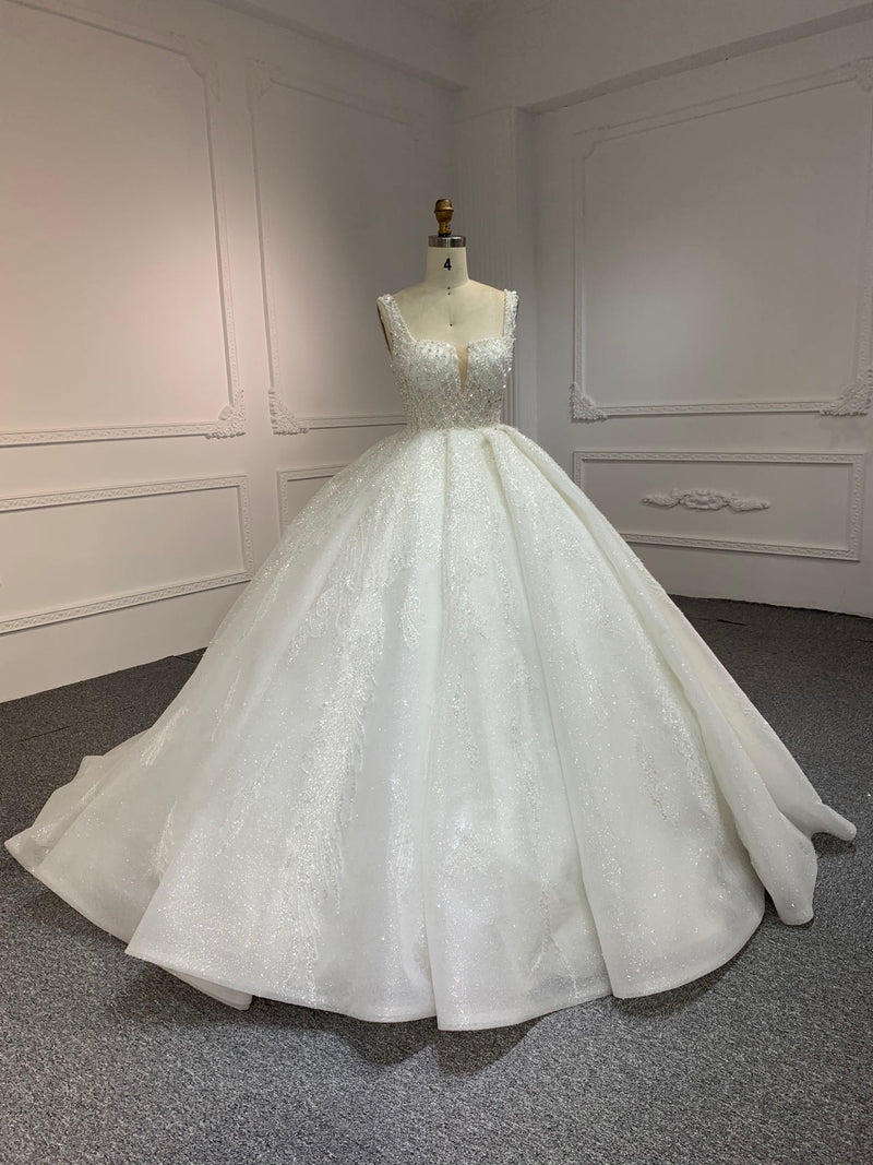 B251 OEM#B251-LUXURY SHORT SLEEVES WITH HEAVY BEADINGS BWLLGOWN - wholesale wedding dress
