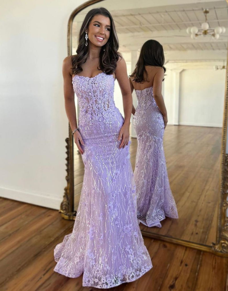 OEM-20 OEM-20 Strapless Skirt With high-end lace appliqués, Mermaid evening dress, - wholesale wedding dress