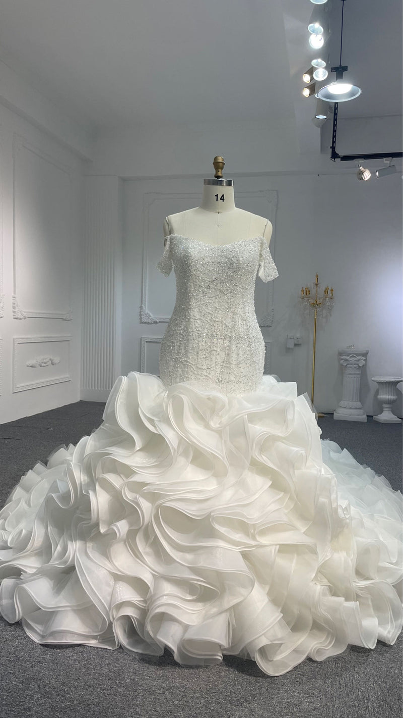 OEM23-30 #OEM23-30 LUXURY Mermaid wedding dress with 2 meters tail- M0306A - wholesale wedding dress