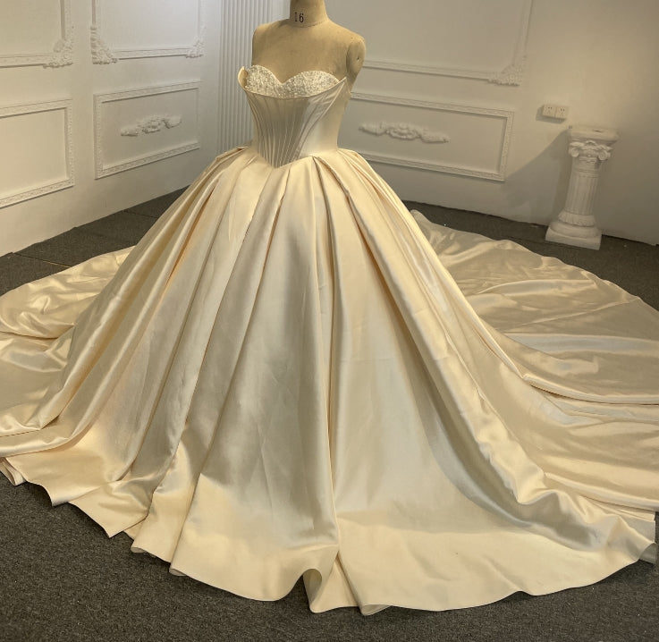 OEM24-9 OEM24-9 STRAPLESS BEADED BALL GOWN DRESS - wholesale wedding dress