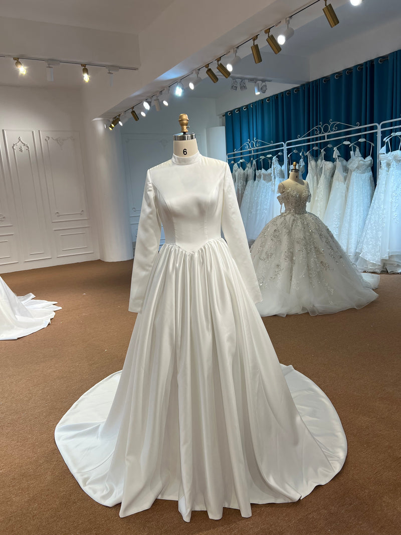 OEM25-28 OEM25-28 MINIMALIST SATIN WEDDING GOWN FOR BRIDE - wholesale wedding dress