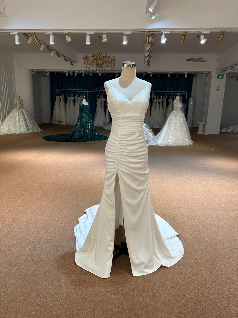 OEM25-36 OEM25-36 FITTED V NECK MERMAID BRIDAL GOWN - wholesale wedding dress