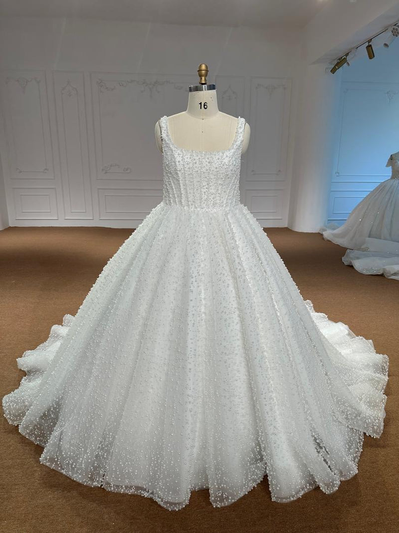 OEM26-21 OEM26-21 Square Neck Ball Gown Wedding Dress – Sleeveless Full Skirt Bridal Gown with Back… - wholesale wedding dress