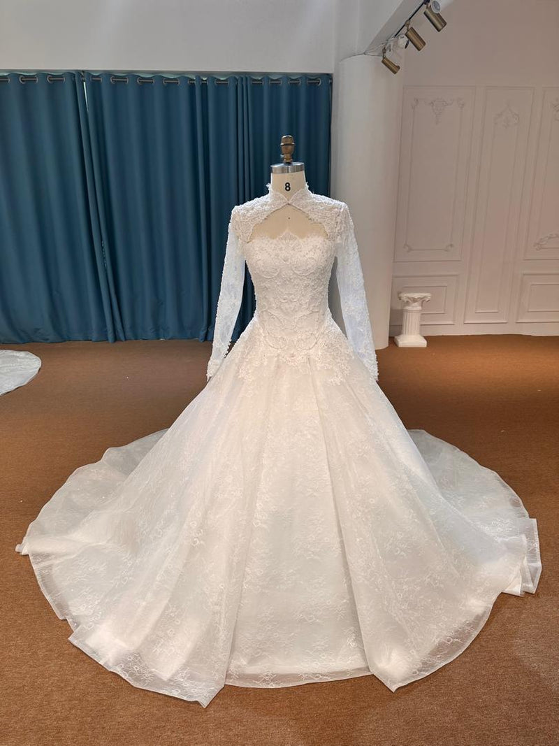 OEM26-84 OEM26-84 Off the Shoulder A-Line Wedding Dress - Elegant Lace-Up Bridal Gown with Matching… - wholesale wedding dress