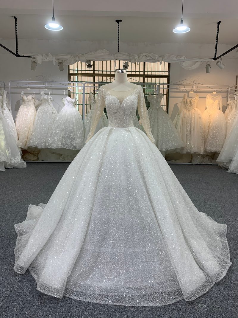 OEM26-907 OEM luxury high end heavy beading crystal bridal gown - wholesale wedding dress