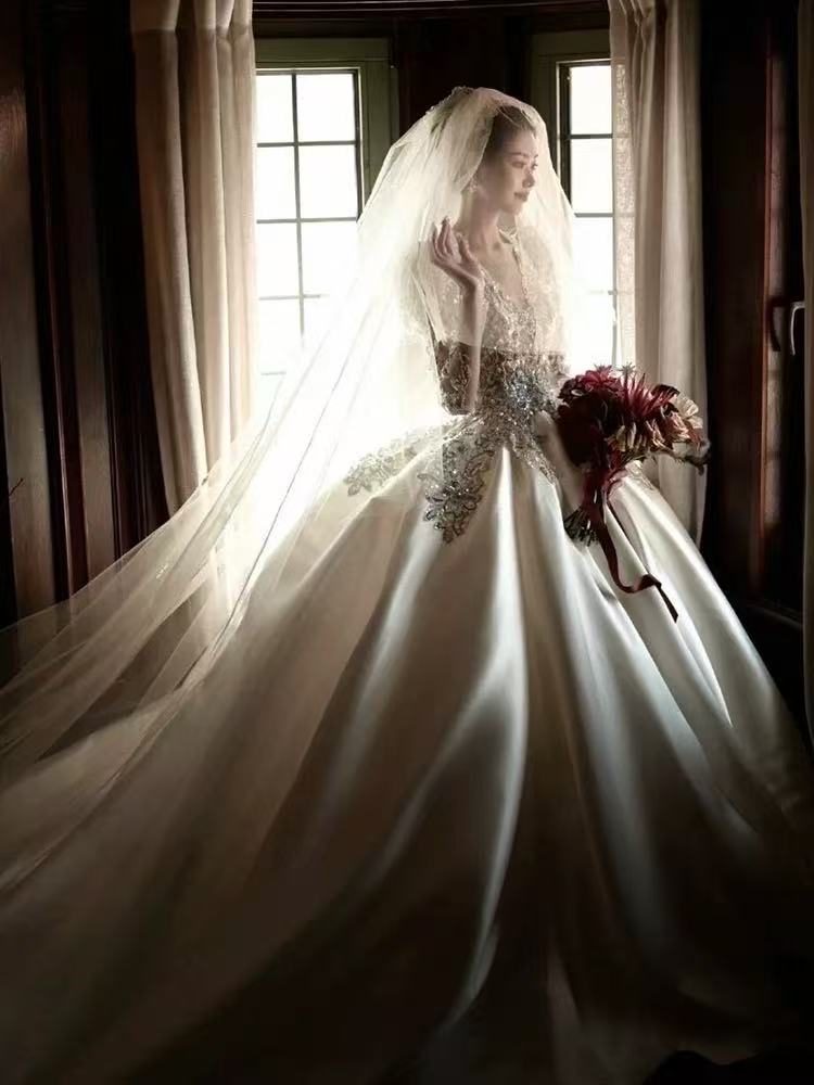 DIVINE-03 DIVINE 03 A LOW V PLUNGING NECKINE SEXY AND SOPHISTICATED DRESS - wholesale wedding dress