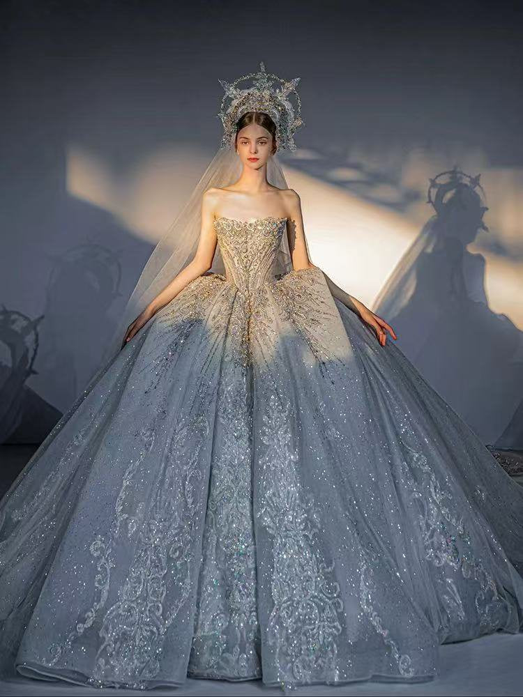 DIVINE-11 DIVINE 11 SEXY AND SOPHISTICATED BALL GOWN (INCLUDING THE HEADPIECE) - wholesale wedding dress