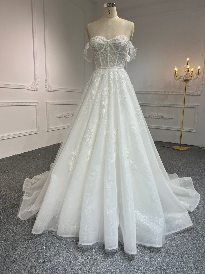Y2302 OEM#Y2302 HOT SALING LACE BEADING WEDDING DRESS - wholesale wedding dress