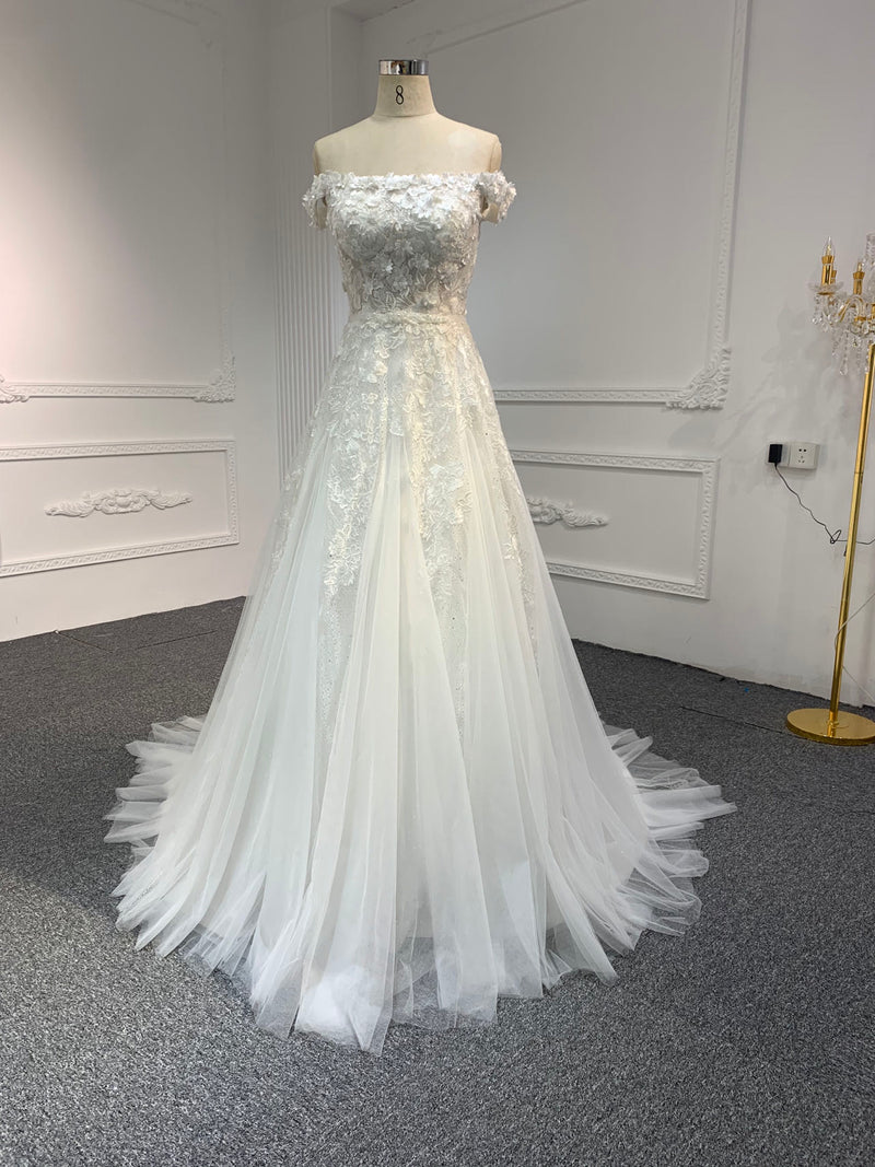 Y2308 OEM#Y2308 HOT SALING LACE BEADING A-LINE WEDDING DRESS - wholesale wedding dress