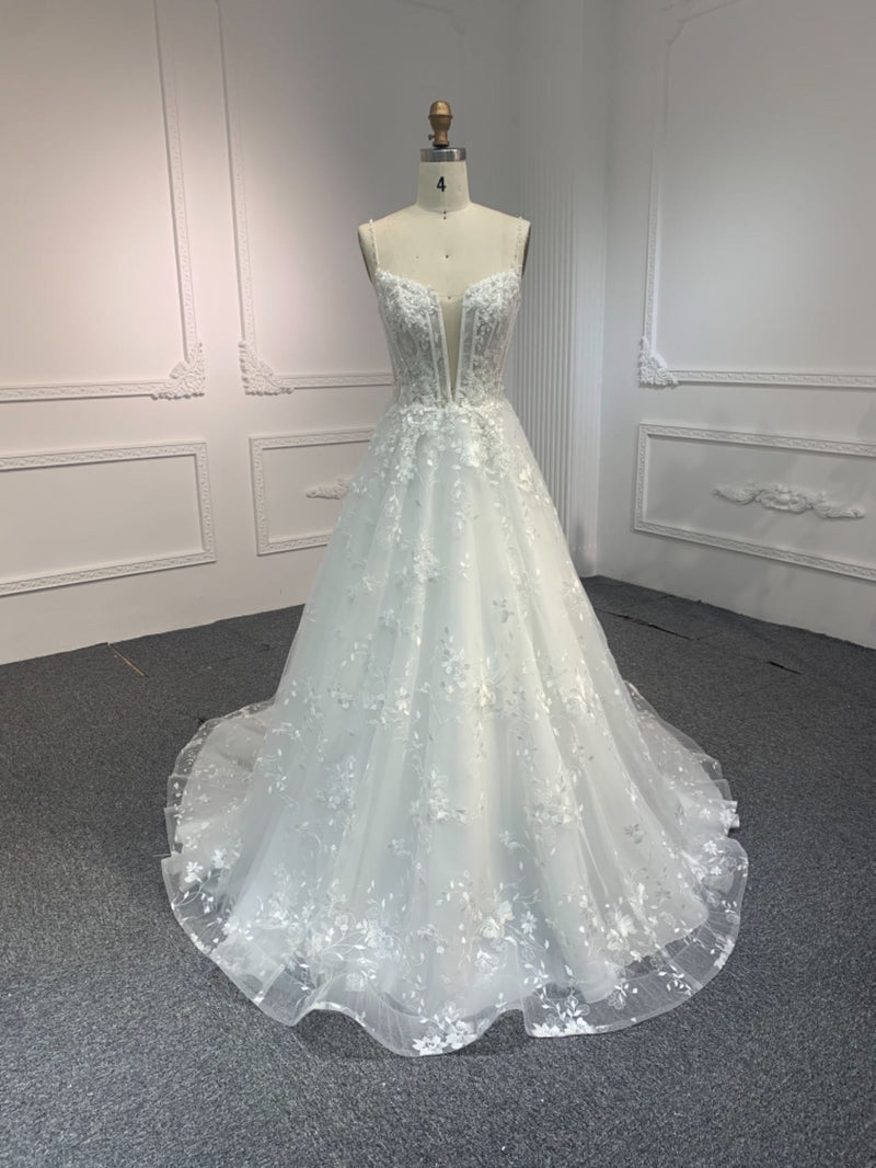 Y2314 OEM#Y2314 LACE BEADINGS A LINE WEDDING DRESS - wholesale wedding dress