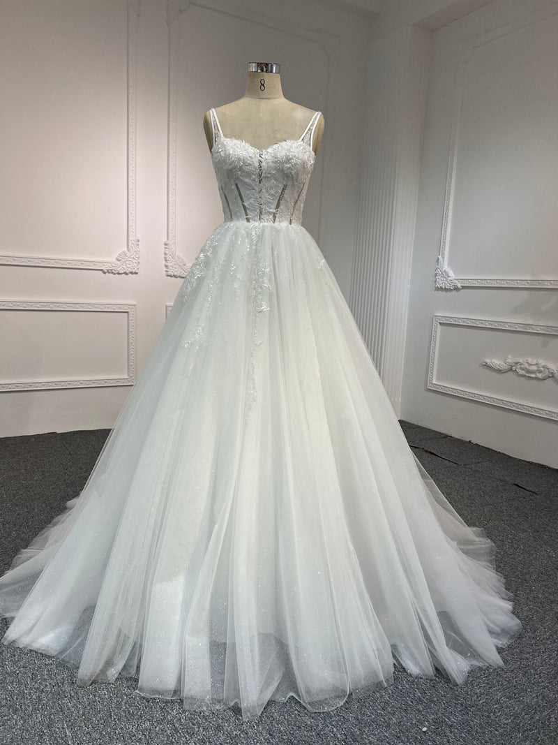 Y2318 OEM#Y2318 LACE BEADINGS A LINE WEDDING DRESS - wholesale wedding dress