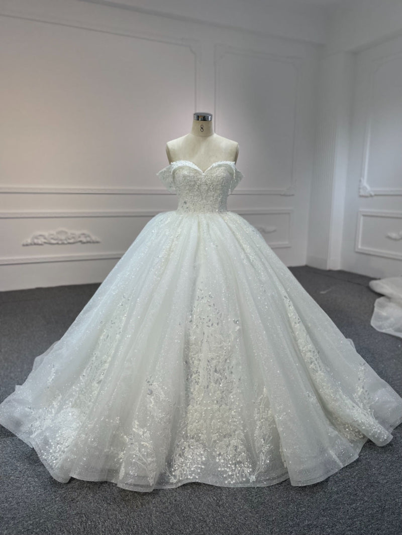 Z319-1 Z319-1 One-shoulder luxury beaded BALL GOWN - wholesale wedding dress